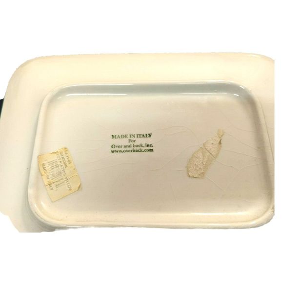 Set Yellow Serving Platter Tray & Bowl made in Italy by Over and Back vintage - Picture 4 of 11